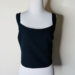 Abercrombie Black Corset Cropped Tank